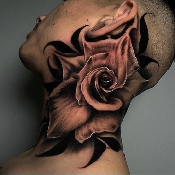 Тату на шее 026