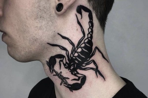 Тату на шее 041