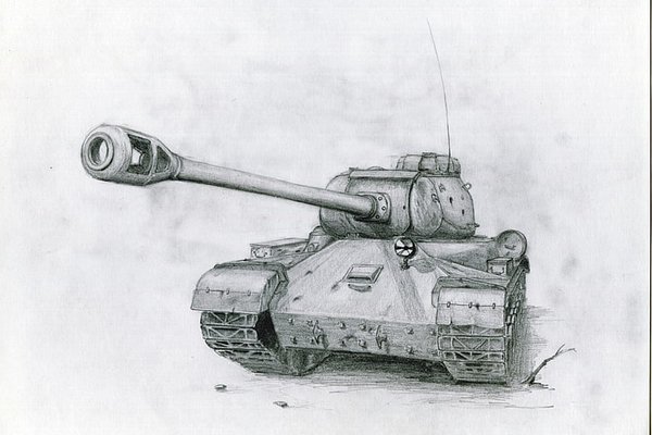 gun-pencil-drawing-soviet-tank-the-is-2-wallpaper-preview.jpg