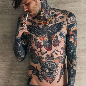 мужские тату на животе (31)