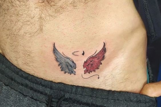 мужские тату на животе (36)