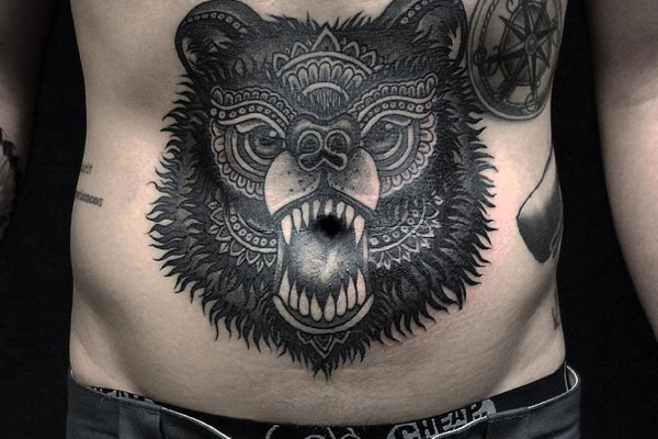 мужские тату на животе (28)