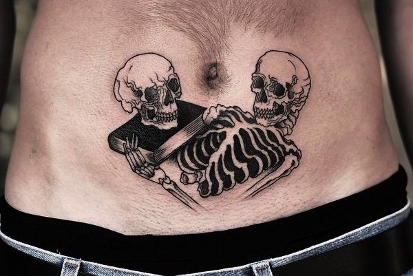 мужские тату на животе (8)