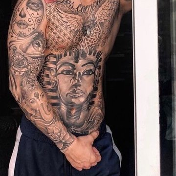 мужские тату на животе (37)