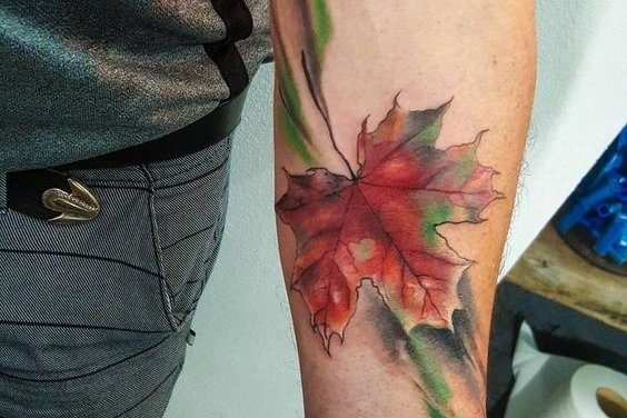 тату листья (17)